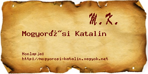 Mogyorósi Katalin névjegykártya